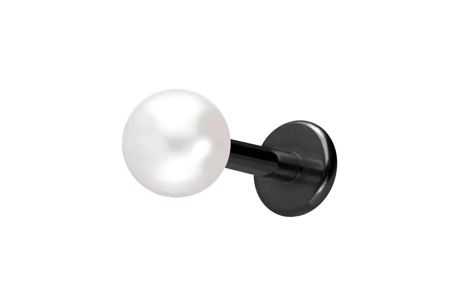 Titan Labret Piercing mit Innengewinde SYNTHETISCHE PERLE